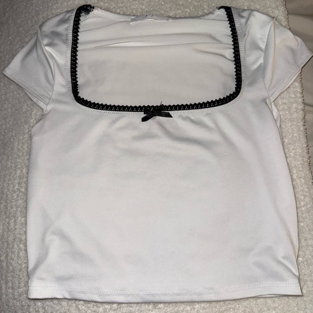 White Top with Black Trim
